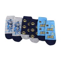 Kit Meia Infantil GAP Cano Baixo Batman c/ 3 Pares