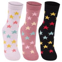 kit Meia infantil menina cano médio estampada Lupo 3 pares kit Meia infantil menina cano médio estampada Lupo 3 pares
