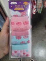 Kit Meia Infantil Pimpolho Fundo do Mar Feminina 4 Pares Kit Meia Infantil Pimpolho Fundo do Mar Feminina 4 Pares