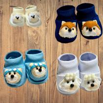 Kit Meia Infantil - Sapatinho tipo Pantufa Sortidos
