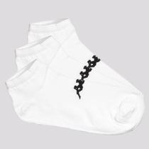 Kit Meia Kappa 3 Pares Sapatilha Branca e Preta Kit Meia Kappa 3 Pares Sapatilha Branca e Preta