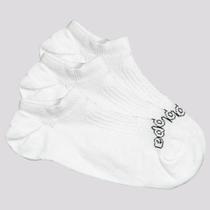 Kit Meia Kappa 3 Pares Super Invisível Feminina Branca