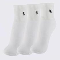 Kit Meia Lupo AM Sport Cano Médio Basic 3 Pares Branca Kit Meia Lupo AM Sport Cano Médio Basic 3 Pares Branca