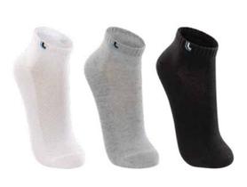 Kit Meia Lupo Au Walk - Cinza/Preto/Branco - Tam G Kit Meia Lupo Au Walk - Cinza/Preto/Branco - Tam G