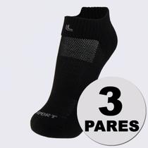 Kit Meia Lupo Cano Baixo Dry Fit Running 3 pares Preta Kit Meia Lupo Cano Baixo Dry Fit Running 3 pares Preta