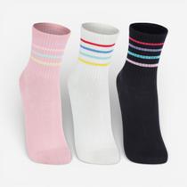 Kit Meia Lupo Com 3 Pares Feminina
