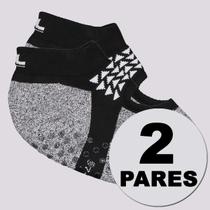 Kit Meia Lupo Performance Sapatilha Pilates 2 Pares Feminina Preta e Cinza Kit Meia Lupo Performance Sapatilha Pilates 2 Pares Feminina Preta e Cinza