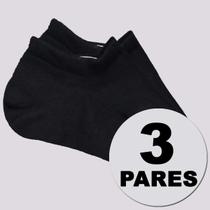 Kit Meia Lupo Sapatilha Basic 3 Pares Feminina Preta Kit Meia Lupo Sapatilha Basic 3 Pares Feminina Preta