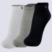 Kit Meia Lupo Walk Cano Curto 3 Pares Branca Preta e Cinza Kit Meia Lupo Walk Cano Curto 3 Pares Branca Preta e Cinza