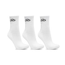 Kit Meia Masculina Adulta Média Olympikus Branca 3 Pares