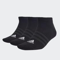 Kit Meia Masculino Sportwear Low-Cut Adidas 3 Pares Preto Kit Meia Masculino Sportwear Low-Cut Adidas 3 Pares Preto
