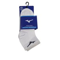 Kit Meia Mizuno Training Basic Cano Curto 3 pares - Branca