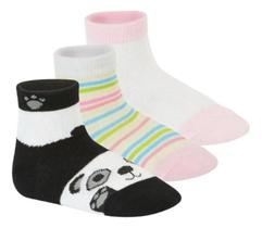 Kit Meia Molekinha Infantil Cano Medio Meninas