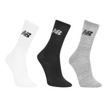 Kit Meia New Balance Cano Alto Logo 3 Pares Kit Meia New Balance Cano Alto Logo 3 Pares