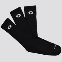 Kit Meia Oakley Essential Crew 3 Pares Preta