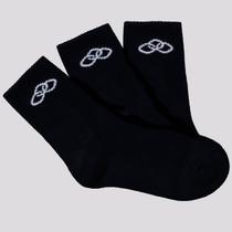 Kit Meia Olympikus Tripack Cano Médio Feminina Preta