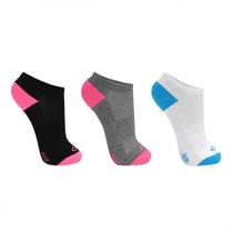 Kit Meia Olympikus TRPK Treino Cano Invisivel 3 Pares Feminino