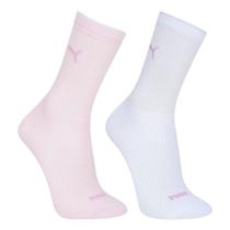 Kit Meia Puma Cano Longo Esportiva 2 Pares Feminino Kit Meia Puma Cano Longo Esportiva 2 Pares Feminino