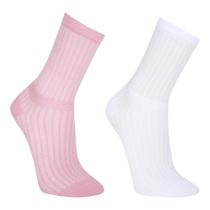 Kit Meia Puma Cano Longo Esportiva 2 Pares Feminino