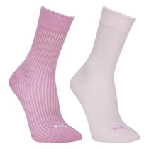 Kit Meia Puma Cano Médio 2 Pares Feminino Kit Meia Puma Cano Médio 2 Pares Feminino