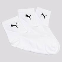 Kit Meia Puma Cano Médio 3 Pares Branco