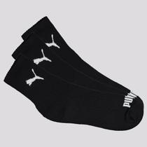 Kit Meia Puma Cano Médio 3 Pares I Preta Kit Meia Puma Cano Médio 3 Pares I Preta