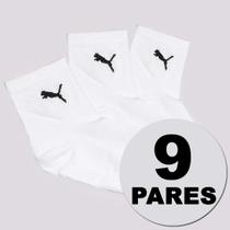 Kit Meia Puma Cano Médio 9 Pares Branco Kit Meia Puma Cano Médio 9 Pares Branco
