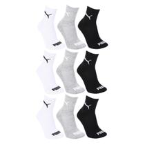Kit Meia Puma Cano Médio C/9 Pares Feminina