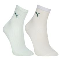 Kit Meia Puma Cano Médio Esportiva 2 Pares Feminino Kit Meia Puma Cano Médio Esportiva 2 Pares Feminino
