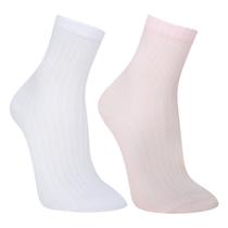 Kit Meia Puma Cano Médio Esportiva 2 Pares Feminino