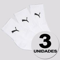 Kit Meia Puma Esportiva Cano Médio 9 Pares Feminino Branca Kit Meia Puma Esportiva Cano Médio 9 Pares Feminino Branca