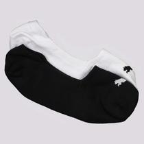 Kit Meia Puma Sapatilha 2 Pares Branca e Preta Kit Meia Puma Sapatilha 2 Pares Branca e Preta