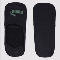 Kit Meia Puma Sapatilha 2 Pares Verde e Cinza Kit Meia Puma Sapatilha 2 Pares Verde e Cinza