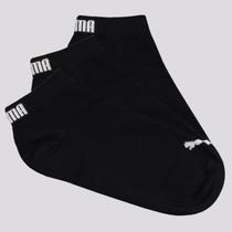 Kit Meia Puma Sapatilha 3 Pares Cano Curto Feminina Preta Kit Meia Puma Sapatilha 3 Pares Cano Curto Feminina Preta
