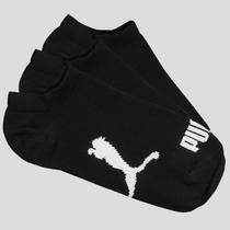 Kit Meia Puma Sapatilha 3 Pares Infantil Preta