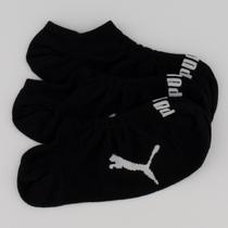 Kit Meia Puma Sapatilha 3 pares Preta Kit Meia Puma Sapatilha 3 pares Preta