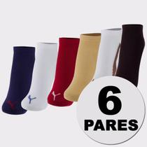 Kit Meia Puma Sapatilha 6 Pares Sortidas