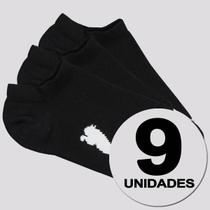 Kit Meia Puma Sapatilha 9 Pares Infantil Preta Kit Meia Puma Sapatilha 9 Pares Infantil Preta