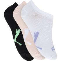 Kit Meia Puma Sapatilha Feminina Esportiva 3 Pares 34/39 Kit Meia Puma Sapatilha Feminina Esportiva 3 Pares 34/39