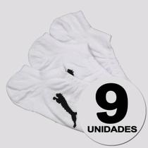 Kit Meia Puma Sapatilha Invisível 9 Pares Feminina Branca