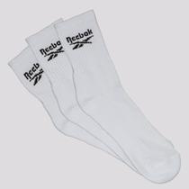 Kit Meia Reebok 3 Pares Cano Médio Branca