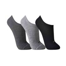 Kit Meia Sapatilha Básica - 3 pares - Preto/Cinza/Grafite - Lupo Preto e Cinza Escuro Kit Meia Sapatilha Básica - 3 pares - Preto/Cinza/Grafite - Lupo Preto e Cinza Escuro