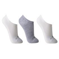 Kit Meia Sapatilha Básica - Branca e Cinza - 3 pares - Lupo Branco e Cinza