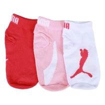 Kit Meia Sapatilha Infantil Puma C/ 3 Pares Menina Kit Meia Sapatilha Infantil Puma C/ 3 Pares Menina