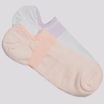 Kit Meia Selene 2 Pares Sapatilha Invisível Feminino Rosa e Branca Kit Meia Selene 2 Pares Sapatilha Invisível Feminino Rosa e Branca