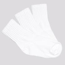 Kit Meia Selene 3 Pares Cano Longo Infantil Branca Kit Meia Selene 3 Pares Cano Longo Infantil Branca