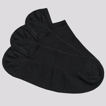 Kit Meia Selene 3 Pares Sapatilha Invisível Preta