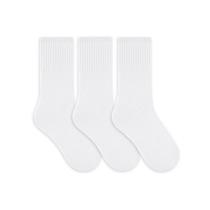 Kit Meia Selene Esportiva Masculina 4090 Branco/Branco/Branco