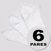 Kit Meia Selene Sapatilha 6 Pares Branca Kit Meia Selene Sapatilha 6 Pares Branca