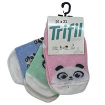 Kit Meia Trifil 03 Pares Baby Algodão Antiderrapante T1005